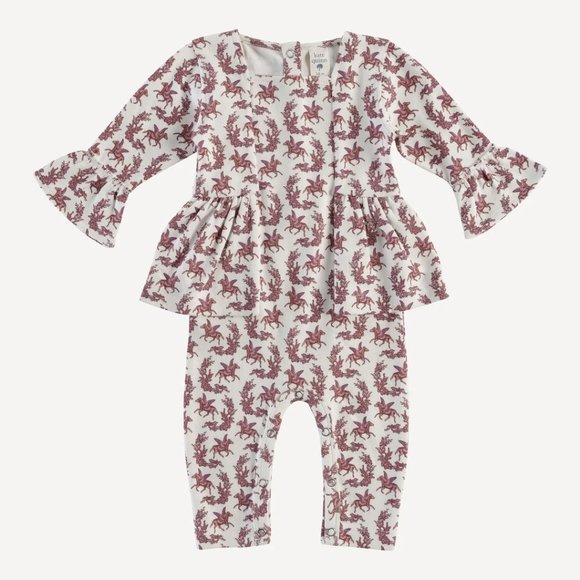 Kate Quinn Floral Bodysuit - Cream and Burgundy - Picture 1 of 3